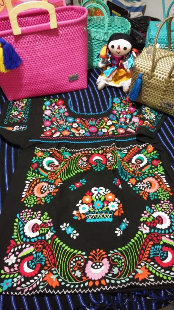 Handmade Embroidered Blouse (Black)