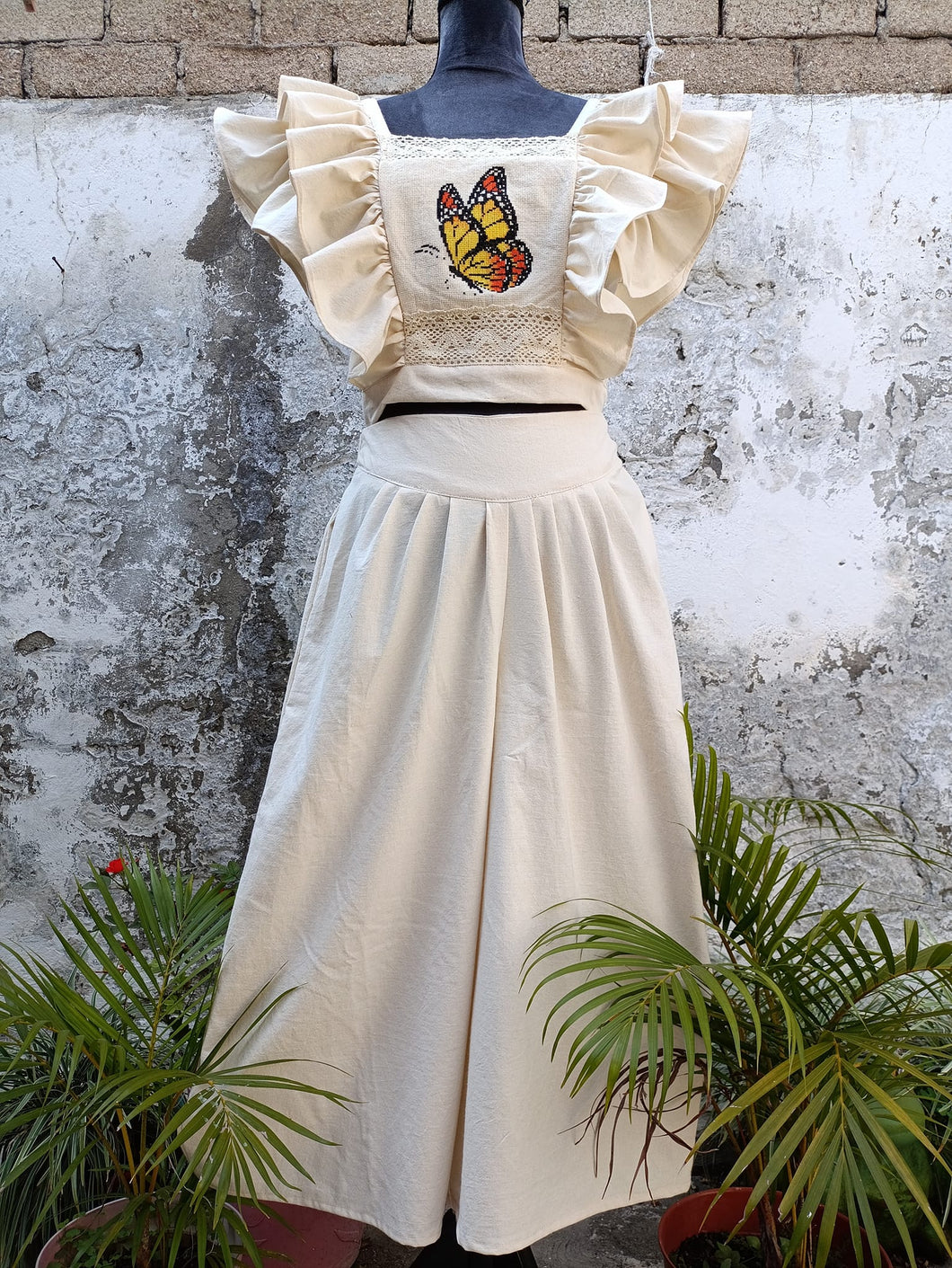 Handmade Butterfly Embroidered Dress