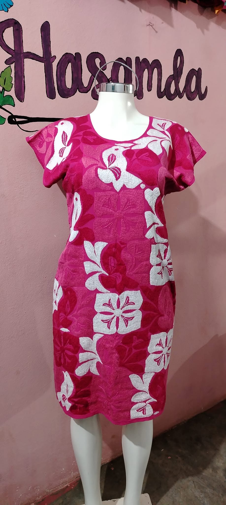 Pink Style – Handmade Embroidered Dress