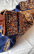 Load image into Gallery viewer, Handmade Embroidered Navy Blue Dress
