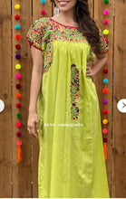 Load image into Gallery viewer, Handmade Embroidered Yellow dress
