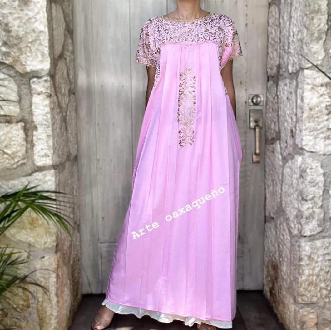 Handmade Embroidered Luna Rosa Dress
