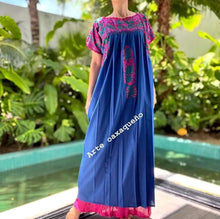 Load image into Gallery viewer, Handmade Embroidered Blue Persia Dress
