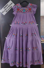 Load image into Gallery viewer, Handmade Embroidered Purple Florecitas Dress
