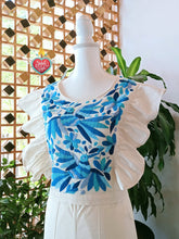 Load image into Gallery viewer, Blue Sky Bird – Handmade Embroidered Dress
