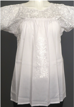 Load image into Gallery viewer, Handmade Embroidered San Antonino Blouse (White)
